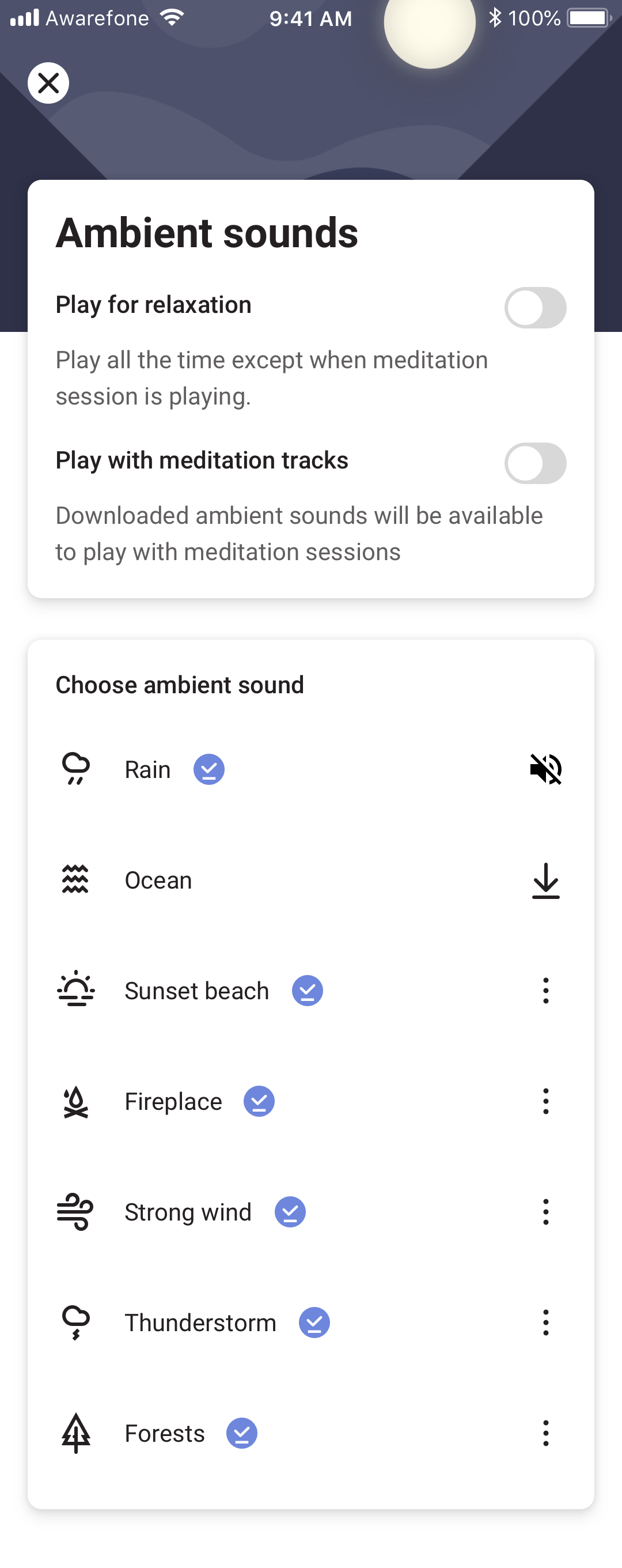 Ambient sounds