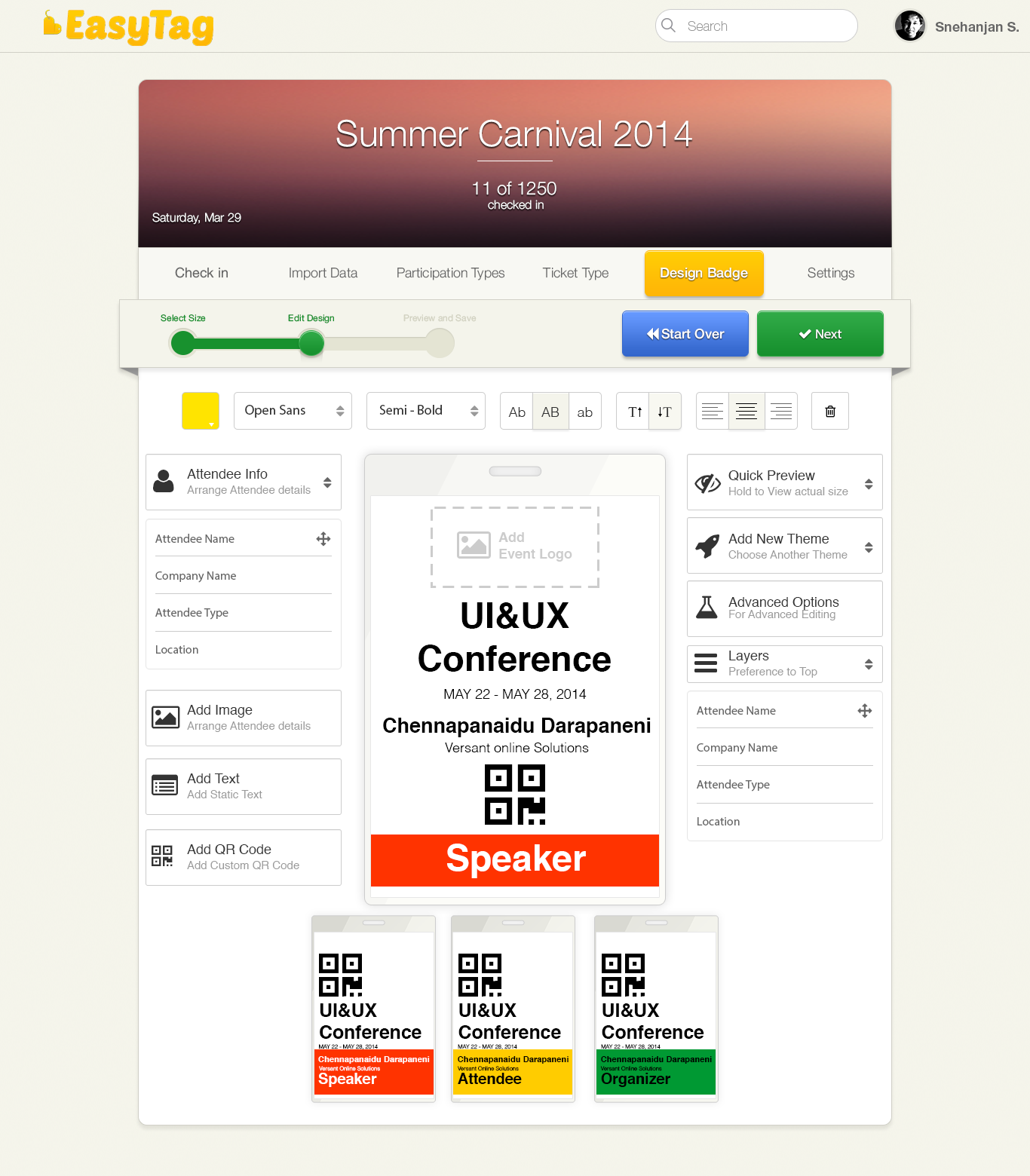 Easytag badge designer
