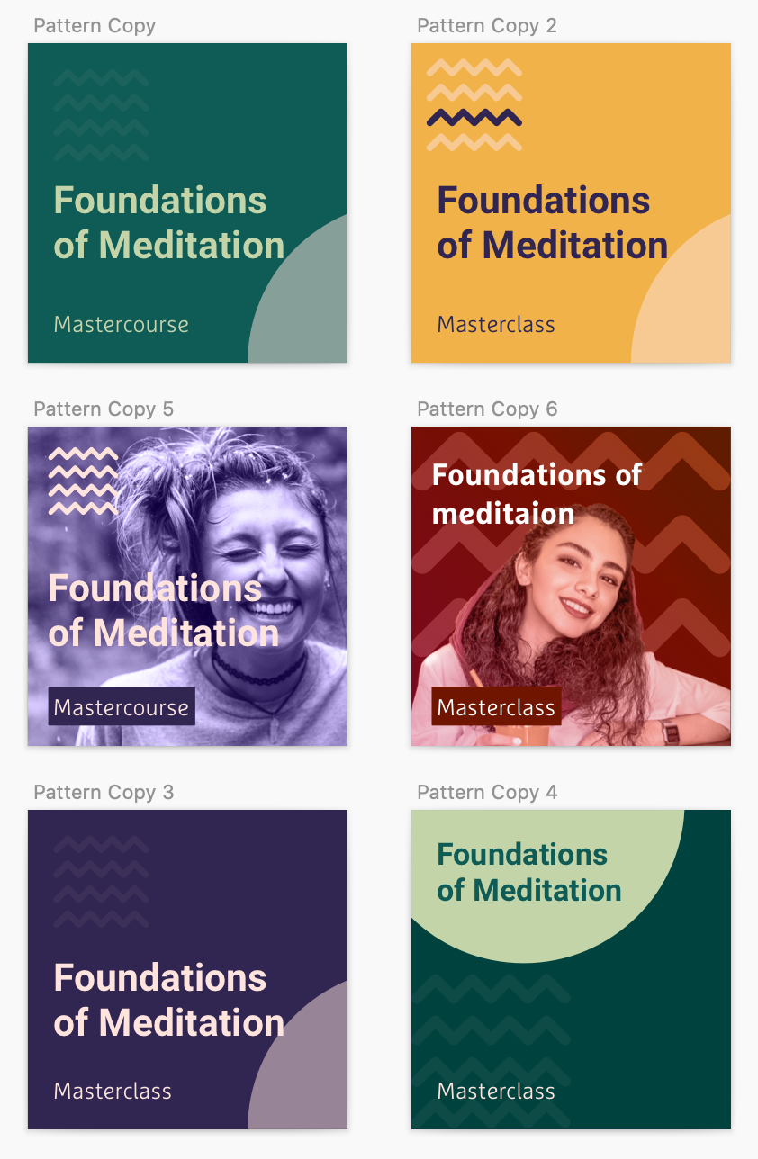 Visual exploration for all course cards
