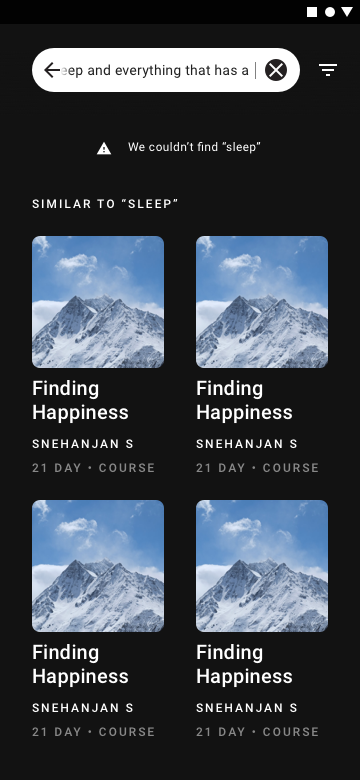 Search, no result